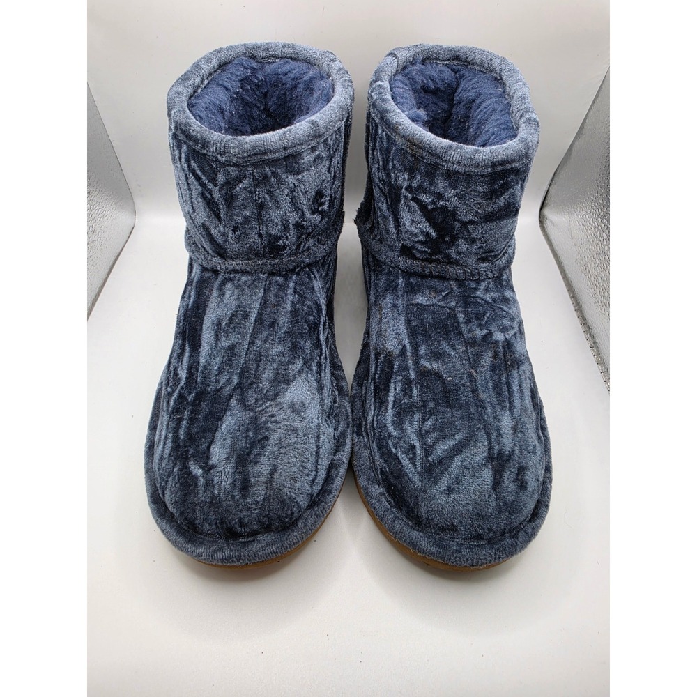 UGG Classic Mini Blue Crushed Velvet Boots Kids Size 13